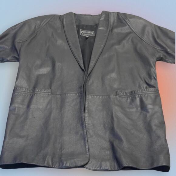 TANNERY WEST Mens Small Black Leather Jacket - Picture 1 of 5